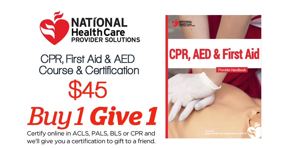 CPR AED First Aid Course Certification 100% Online