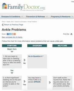 family doctor online symptom checker screen shot