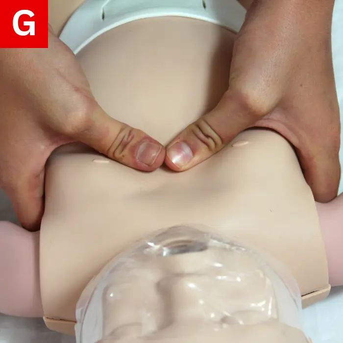 CPR using the two thumb-encircling hands method