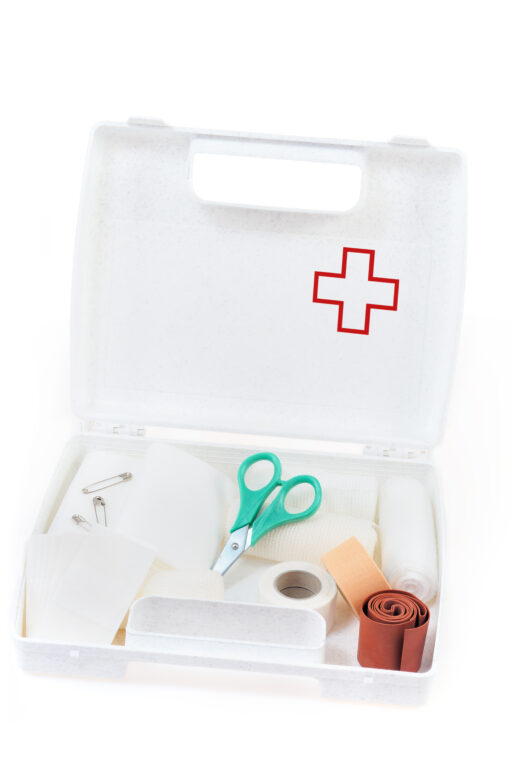first aid kit with the common items