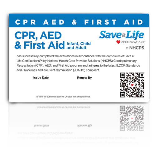 CPR, AED & First Aid Certification