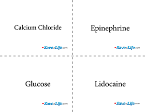 pals meds flashcards calcium epinephrine glucose