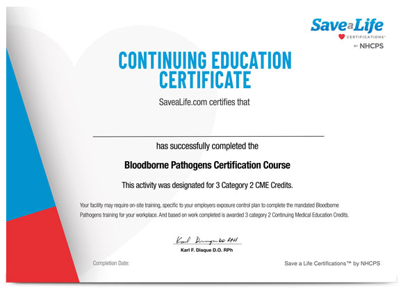 BBP Certificate by Savealife