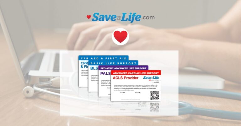 SaveaLife.com medical certifications - ACLS, PALS, BLS, CPR ,BBP