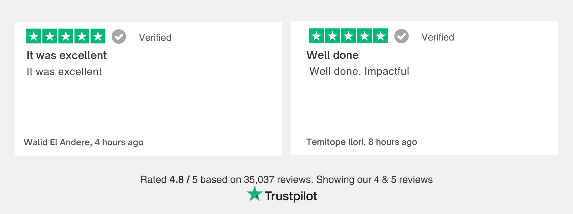 TrustPilot Customer Review