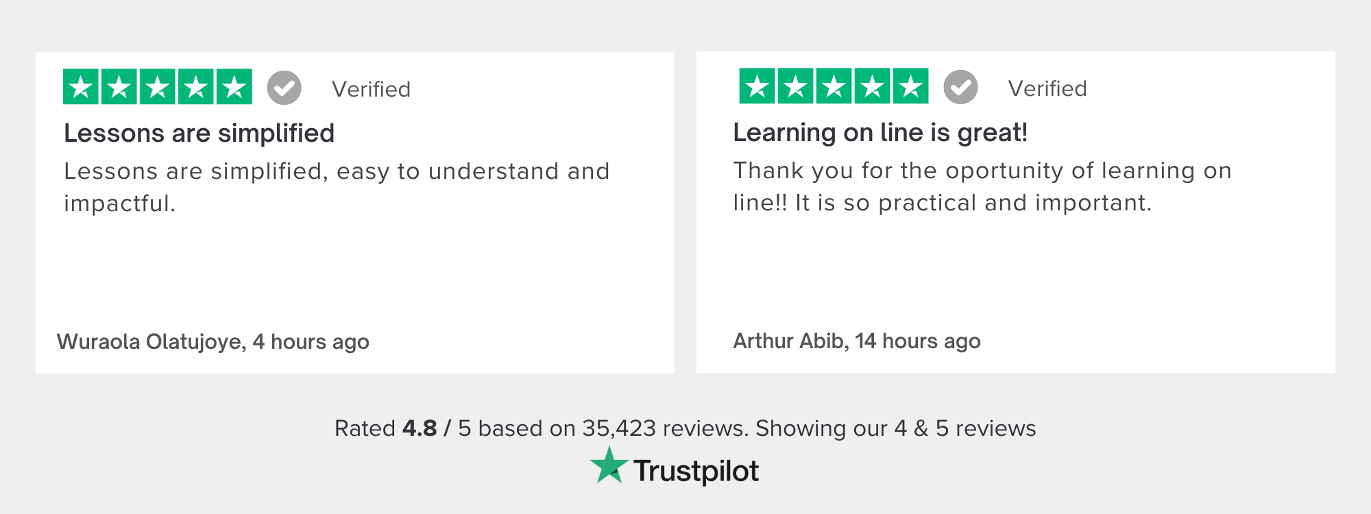 TrustPilot Customer Review