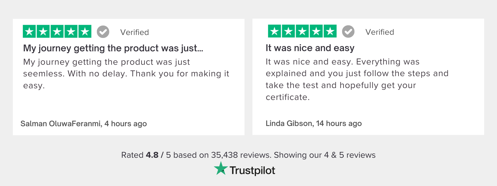 TrustPilot Customer Review